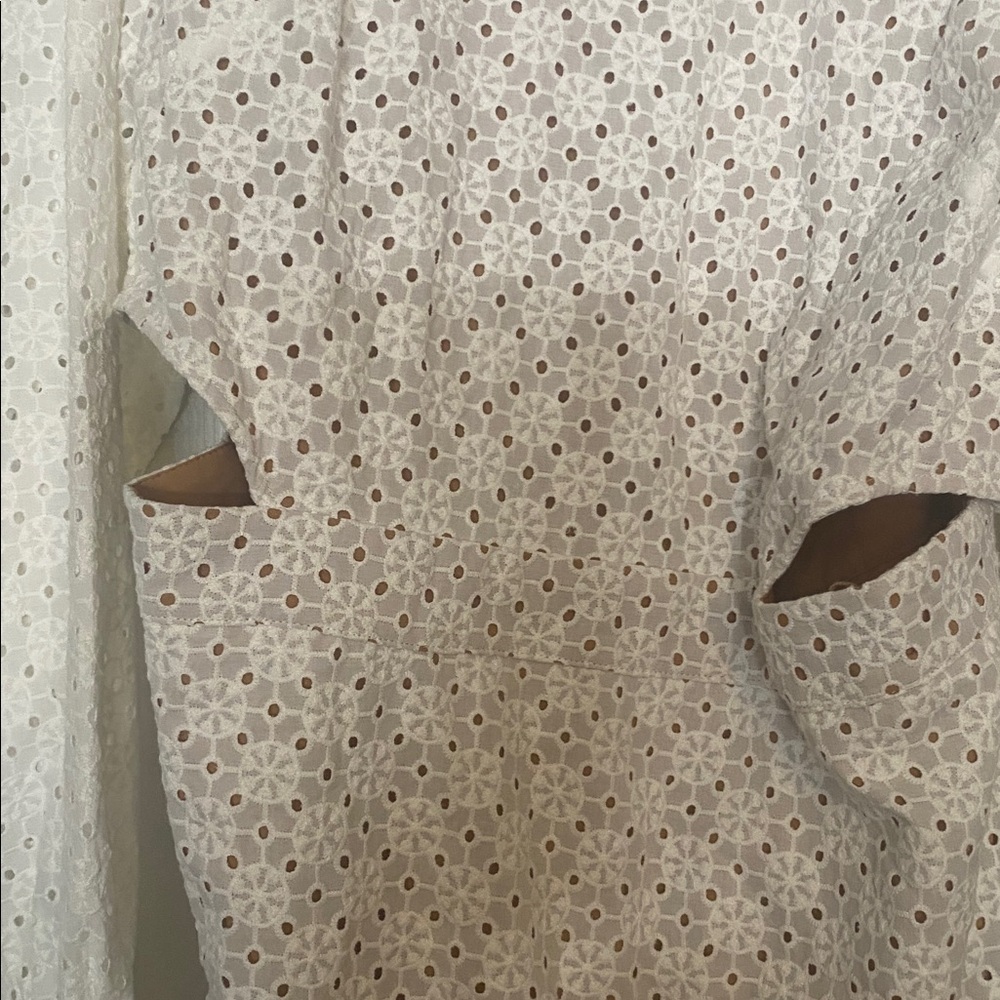 Michael Kors Cream Eyelet Dress - Picture 2 of 5